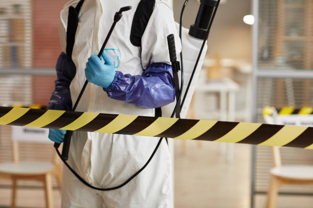Professional Biohazard Cleanup technician working in Woodbridge, NJ